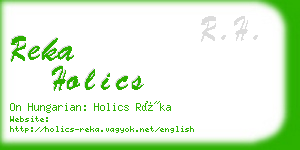 reka holics business card